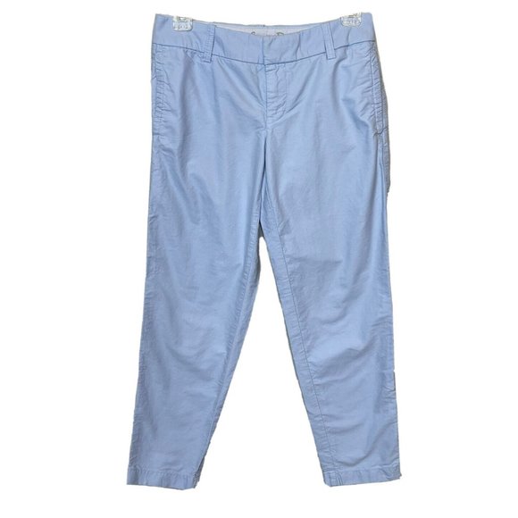 j crew oxford scout pant 00 city fit blue womens cropped ankle